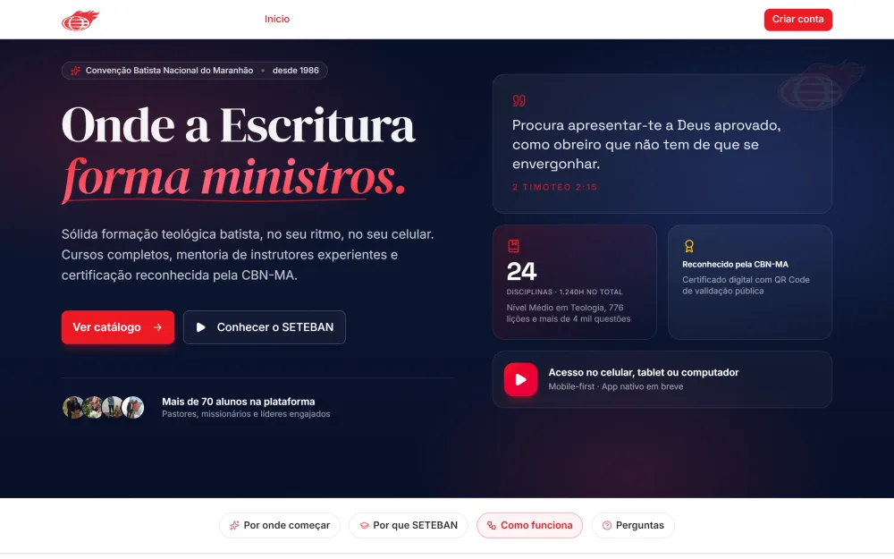 Plataforma EAD do SETEBAN